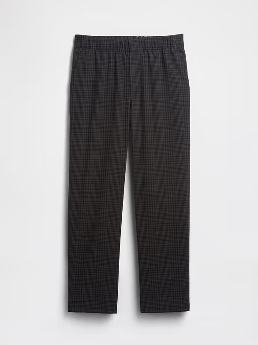 Gap black and gray plaid high rise straight leg pants